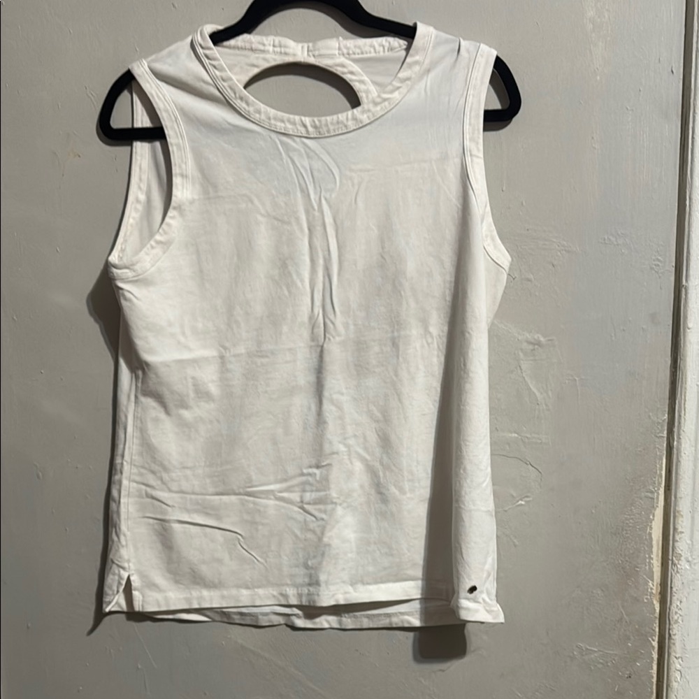 Kate Spade Cream Cut Out Sleeveless Tank Top